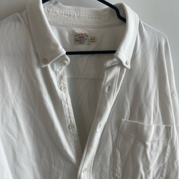 Faherty White Button-Up Shirt Soft - Picture 2 of 4